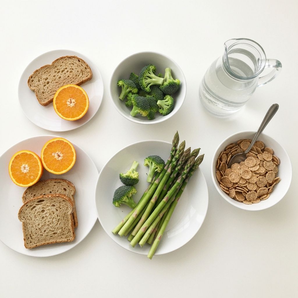 Various healthy food options arranged on table