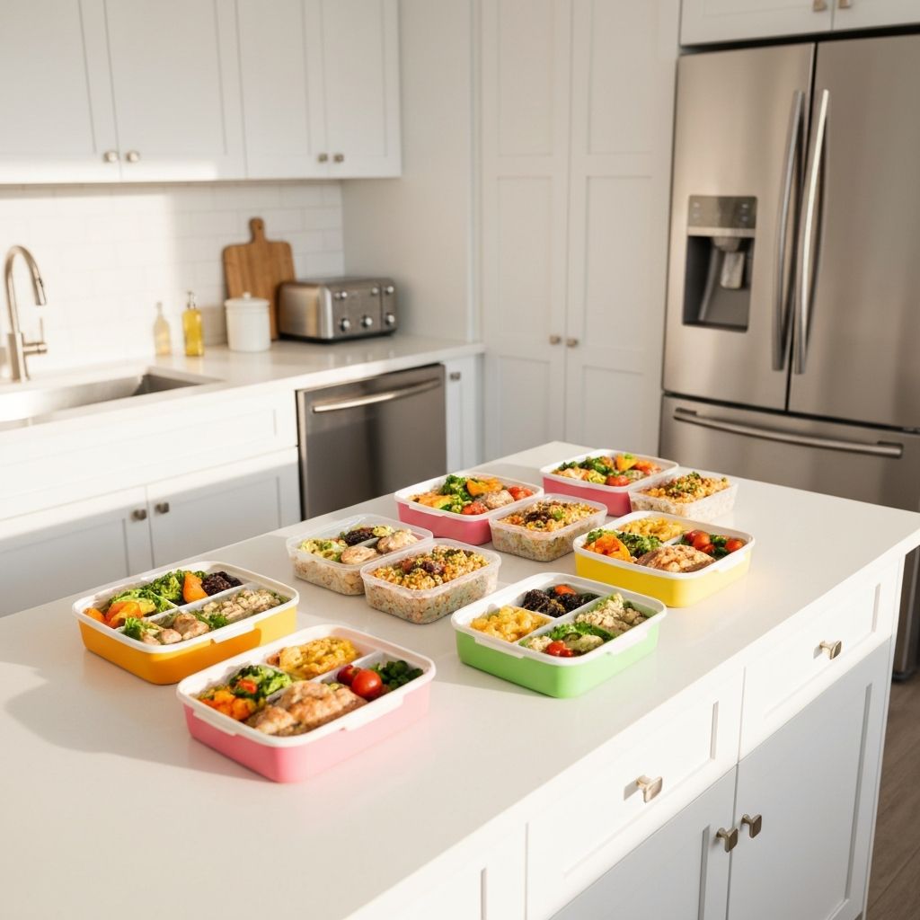 Organized meal containers for busy lifestyle
